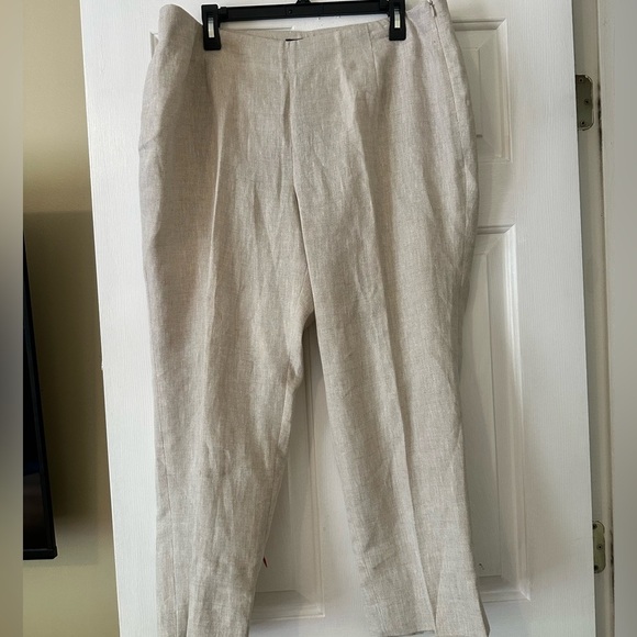 Talbots cream 100% Irish linen pants. New with tags. Size 14WP. - Picture 1 of 8